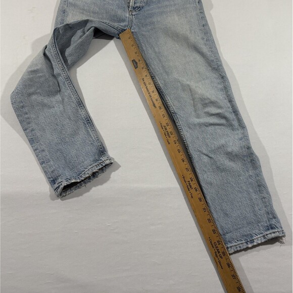 Agolde Jeans Womens Riley Straight Leg High Rise Blue Denim Button Fly Sz 23 - Picture 6 of 13